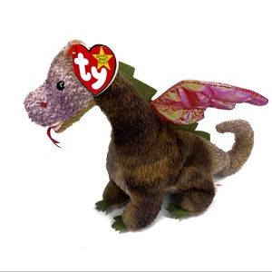 Retired Ty Beanie Baby Scorch the Dragon with Tags - 1998 Vintage Collectible